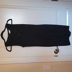 Black party dress with criss-cross detail